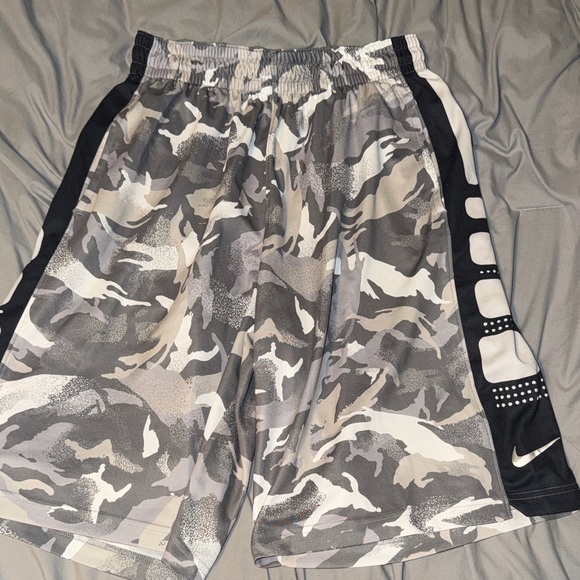Nike Men's Athletic Camo Shorts - Black and Gray - Picture 2 of 4